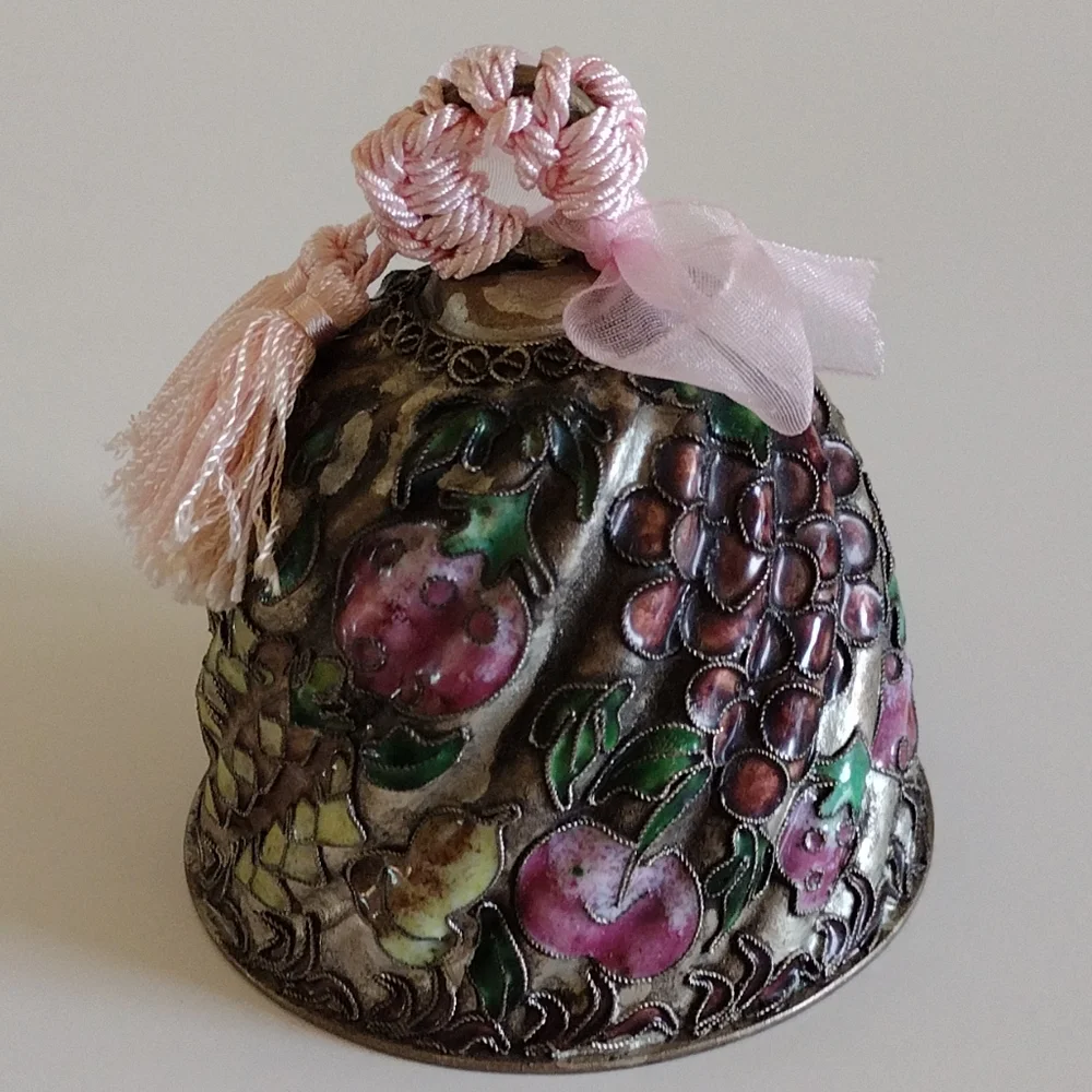 Cloisonne Fruit Bell Vintage Czech Republic